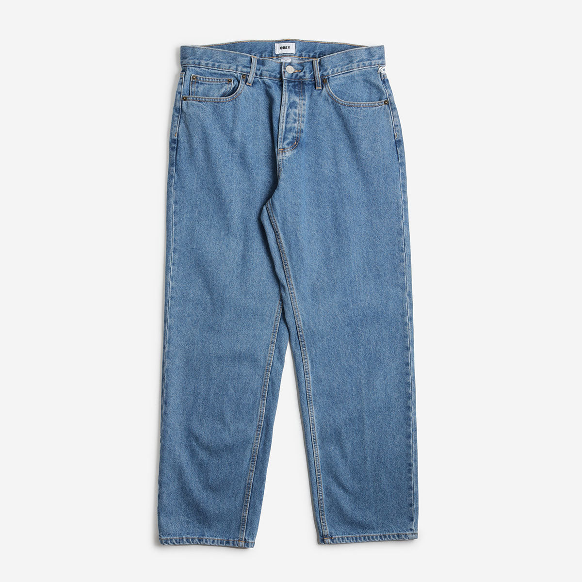 OBEY Hardwork Denim Pant, Light Indigo, Detail Shot 1