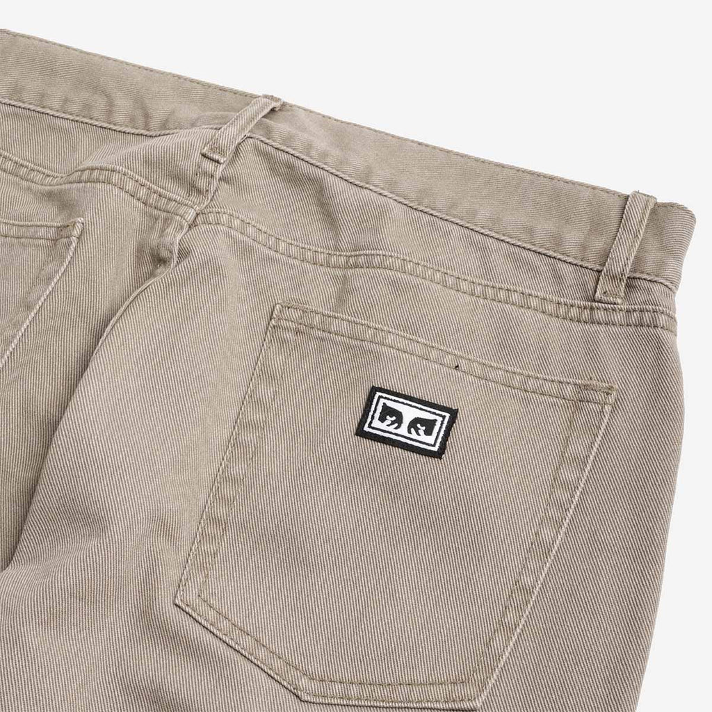 OBEY Hardwork Denim Pant, Tea Leaf Faded Wash, Detail Shot 3