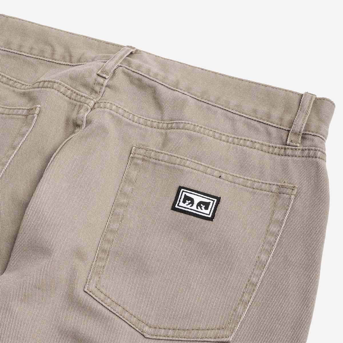 OBEY Hardwork Denim Pant, Tea Leaf Faded Wash, Detail Shot 3