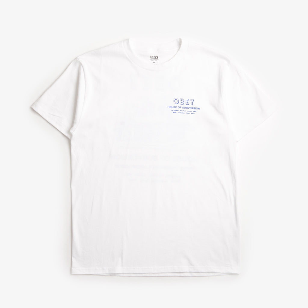 OBEY House of Subversion T-Shirt, White, Detail Shot 3