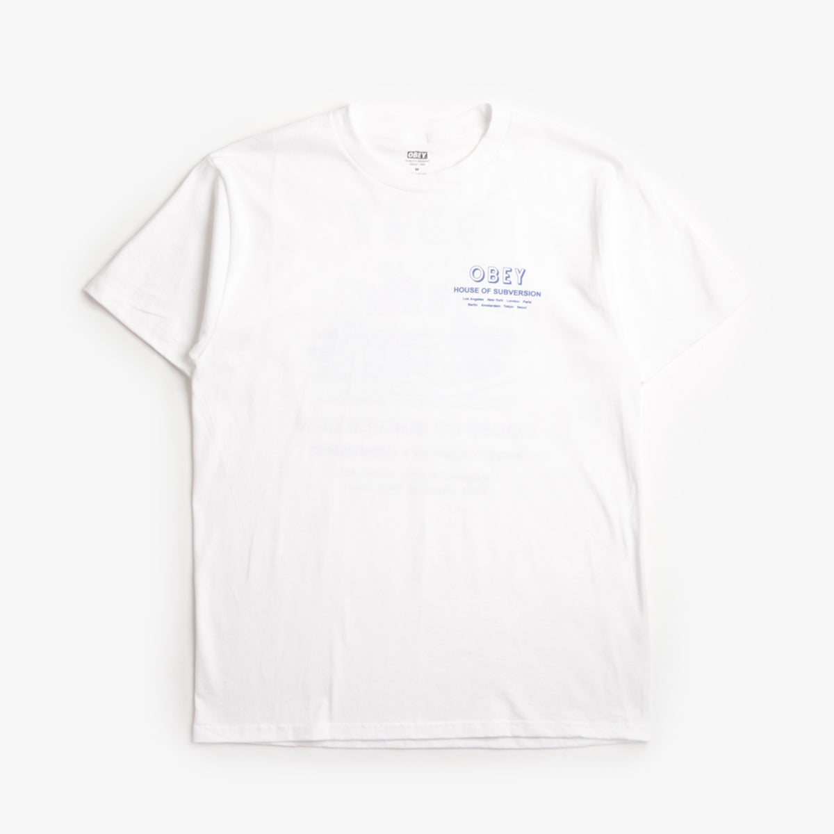 main OBEY House of Subversion T-Shirt, White, Detail Shot 3