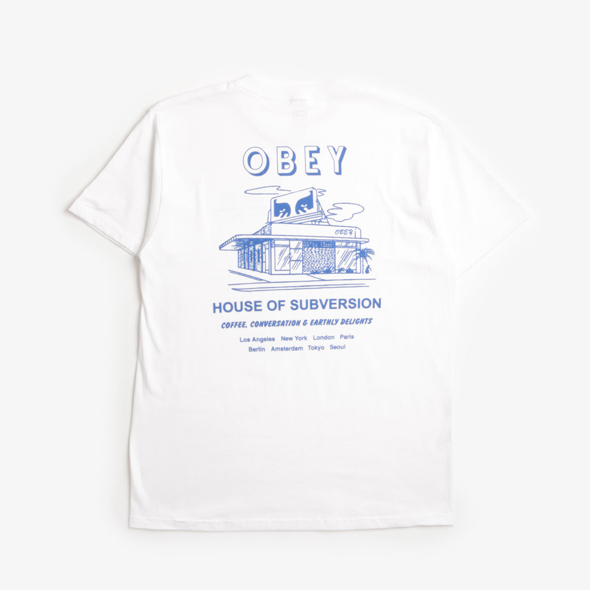 OBEY House of Subversion T-Shirt, White, Detail Shot 4