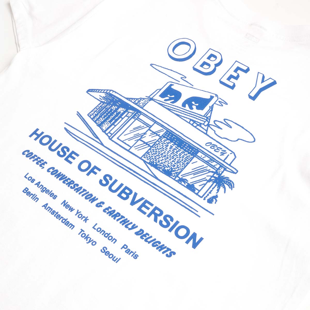main OBEY House of Subversion T-Shirt, White, Detail Shot 2