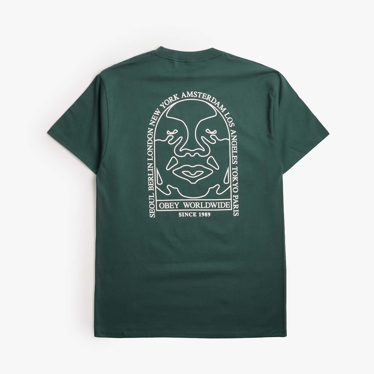 OBEY Icon Arch T-Shirt, Rainforest, Detail Shot 2