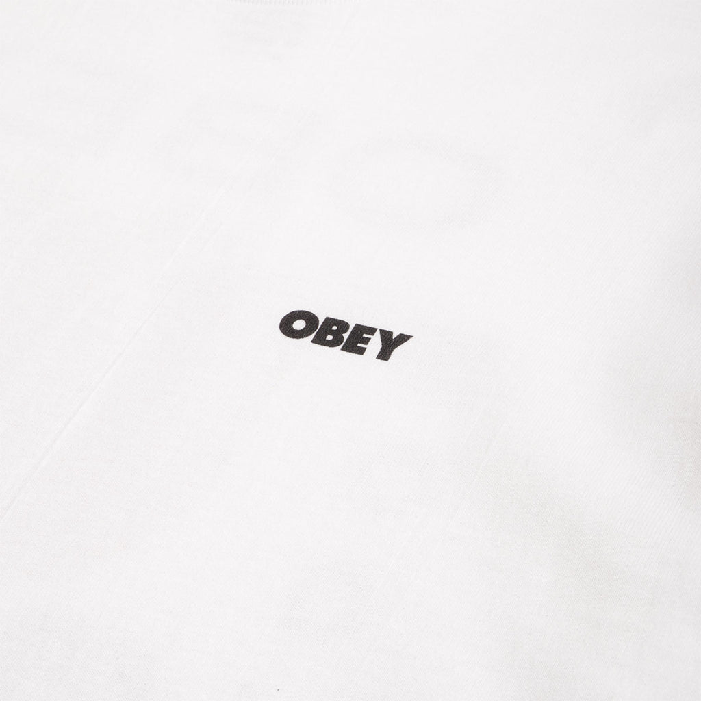 OBEY In Bloom T-Shirt, White, Detail Shot 4