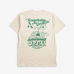 thumbnail OBEY Knowledge & Growth T-Shirt, Cream, Detail Shot 2