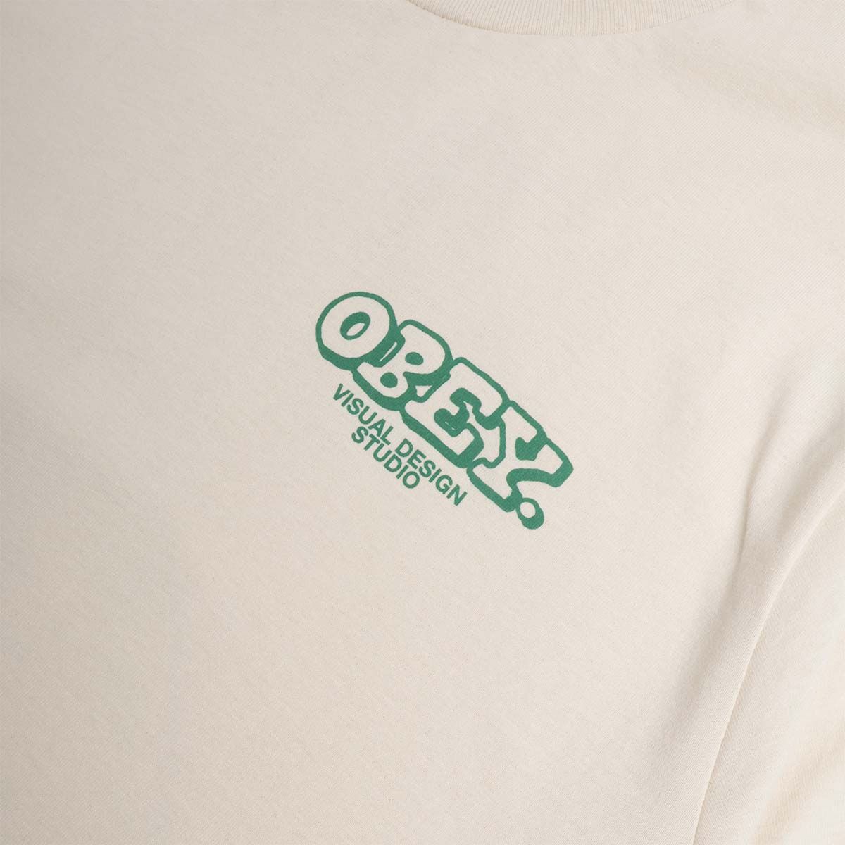 OBEY Knowledge & Growth T-Shirt, Cream, Detail Shot 3