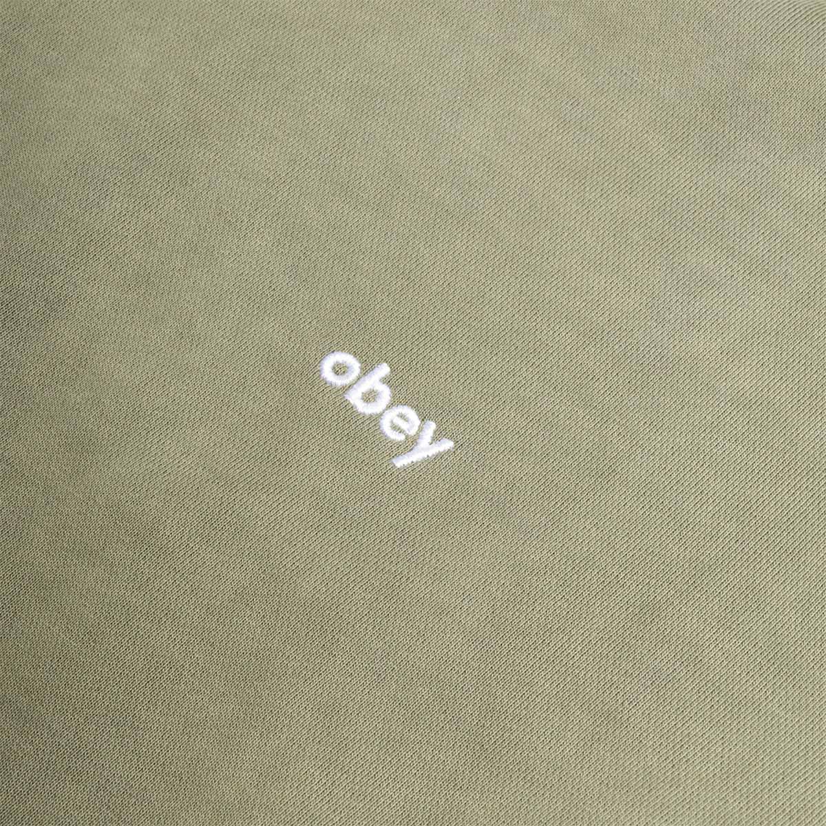 OBEY Lowercase Pigment Hoodie, Pigment Deep Lichen Green, Detail Shot 3
