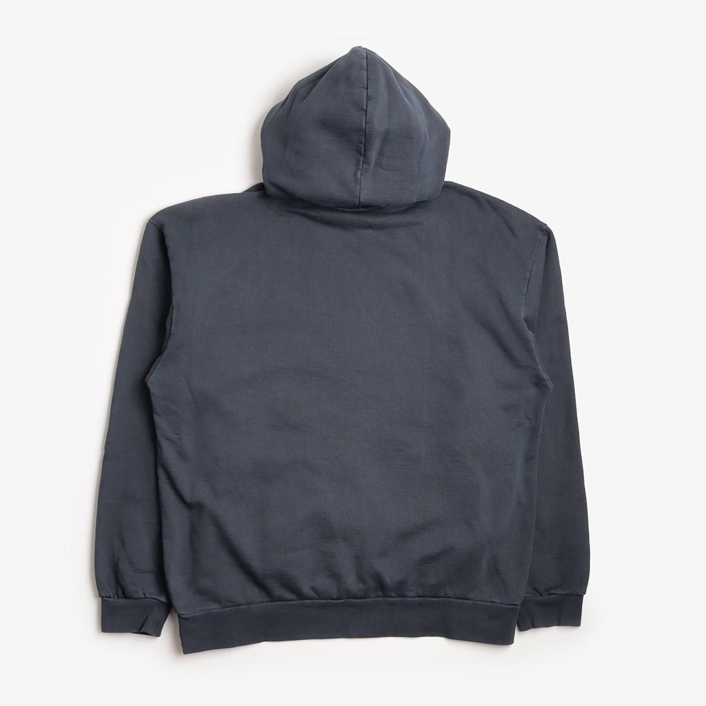 OBEY Lowercase Pigment Hoodie, Pigment Dark Navy, Detail Shot 2