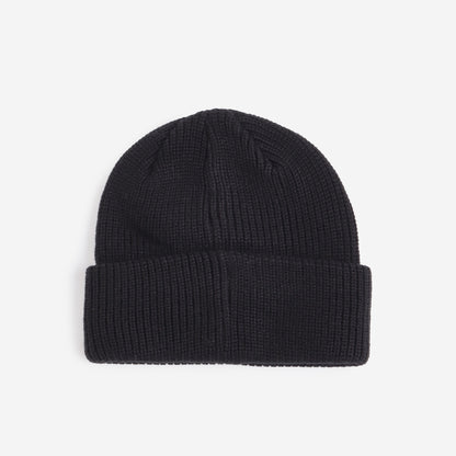 OBEY Mid Icon Patch Cuff Beanie, Black, Detail Shot 3