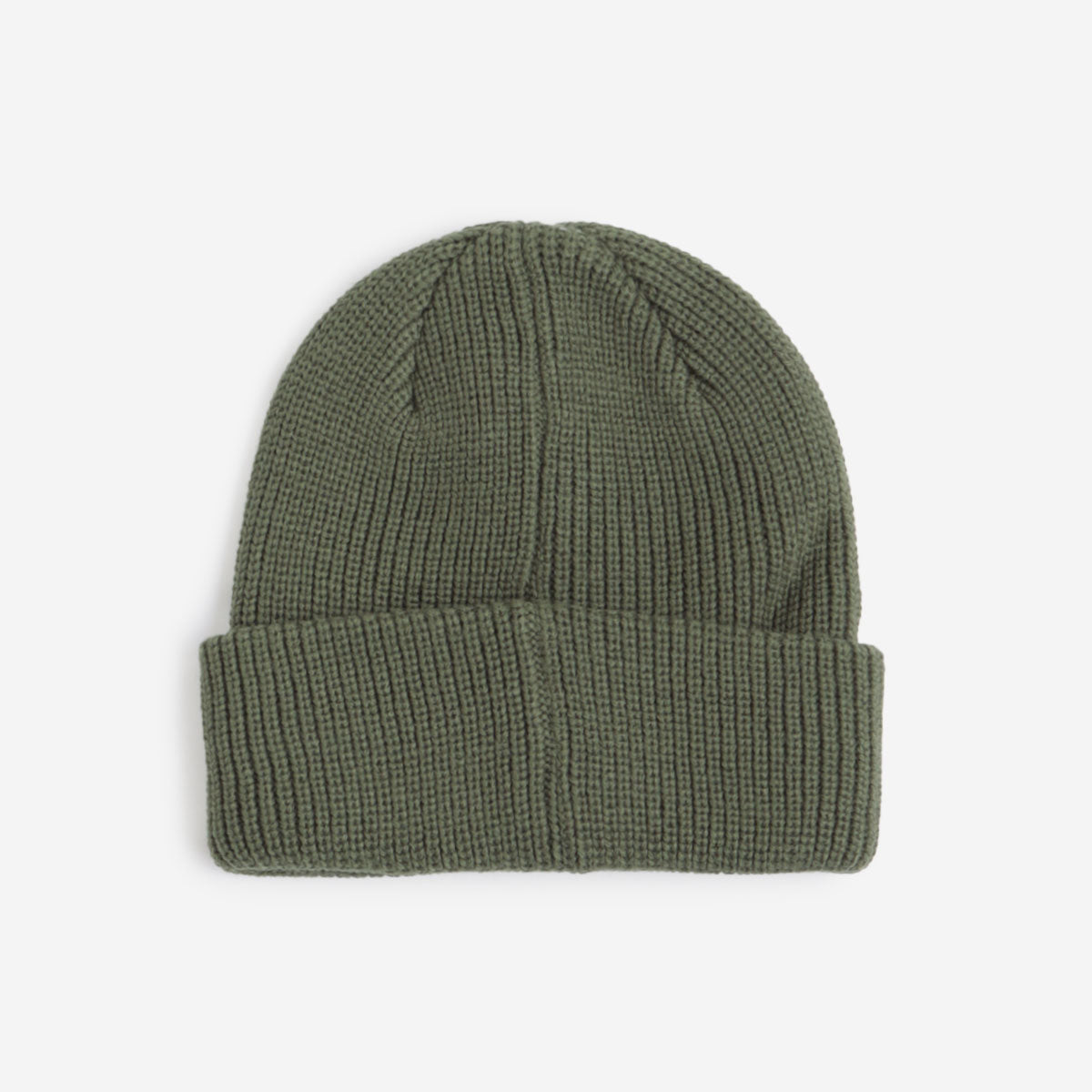 OBEY Mid Icon Patch Cuff Beanie, Army, Detail Shot 2