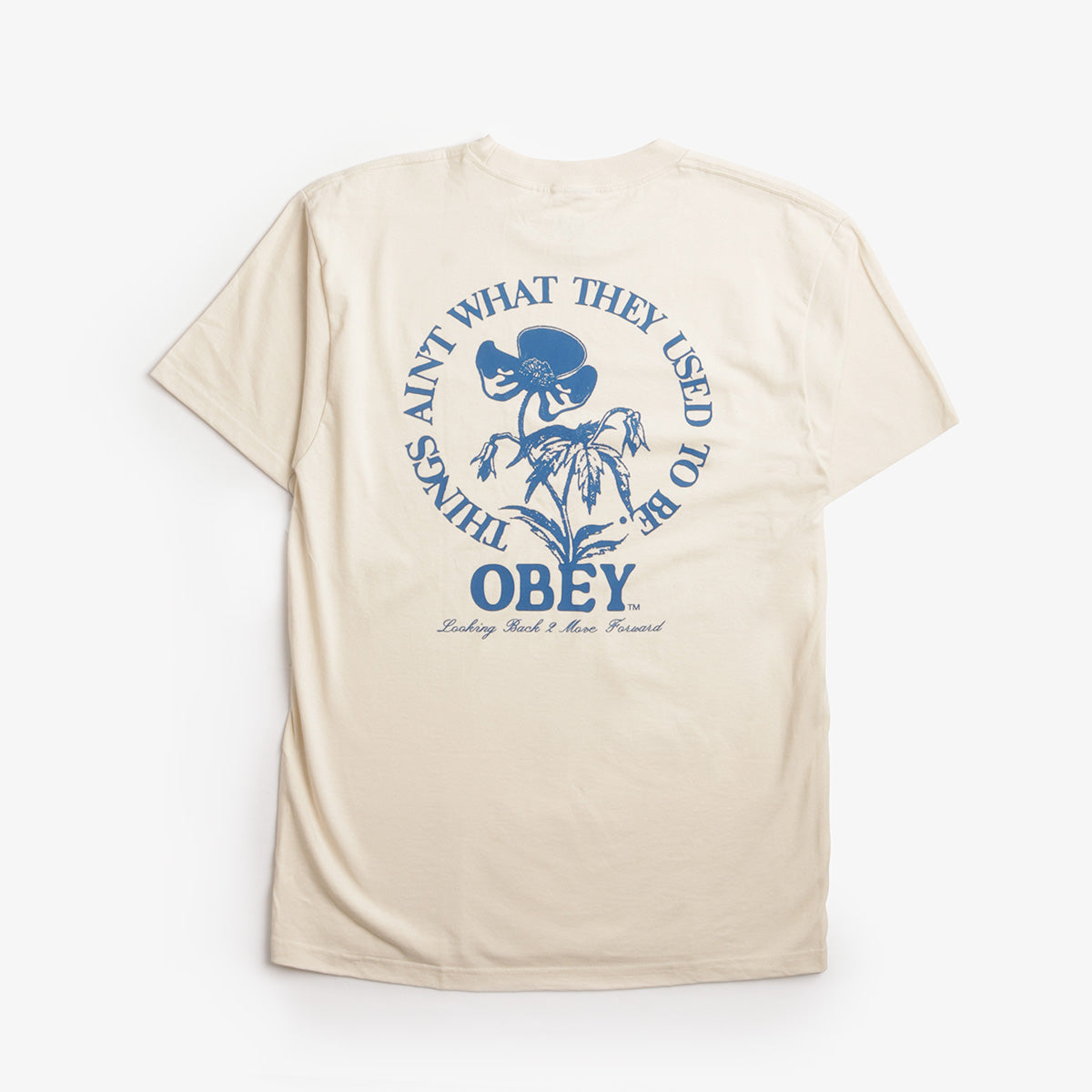 OBEY Move Forward T-Shirt, Cream, Detail Shot 2