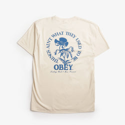 thumbnail OBEY Move Forward T-Shirt, Cream, Detail Shot 2