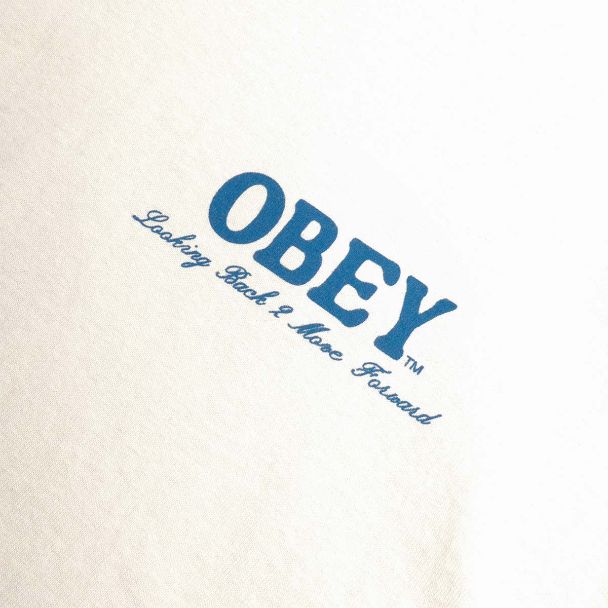 main OBEY Move Forward T-Shirt, Cream, Detail Shot 3