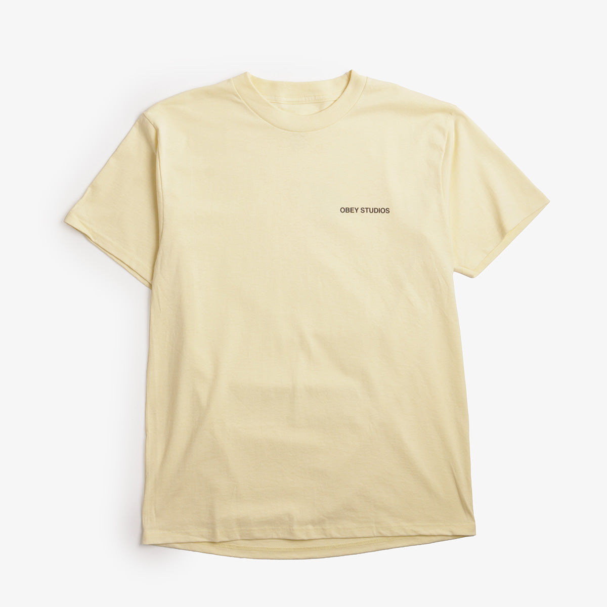 OBEY Moves Of Life T-Shirt, Pale Yellow, Detail Shot 1