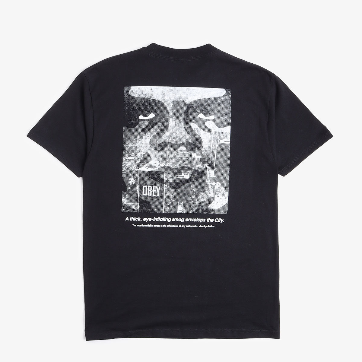 OBEY NYC Smog T-Shirt, Black, Detail Shot 1