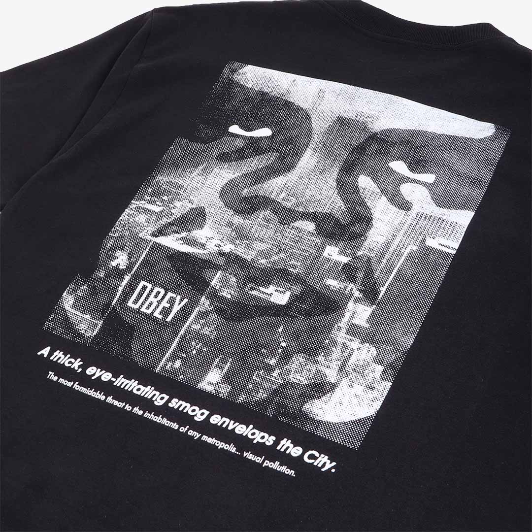 OBEY NYC Smog T-Shirt, Black, Detail Shot 4