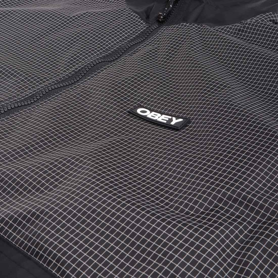 OBEY Nore Pop Over Anorak, Black, Detail Shot 2