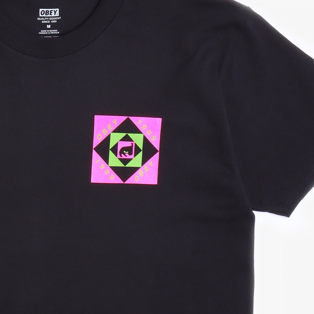 OBEY Op T-Shirt, Black, Detail Shot 3