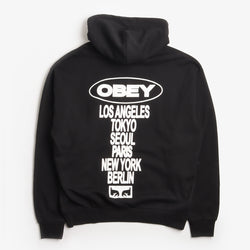 thumbnail OBEY Oval Cities Hoodies, Black, Detail Shot 2