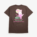 OBEY Owl T-Shirt, Java Brown, Detail Shot 1