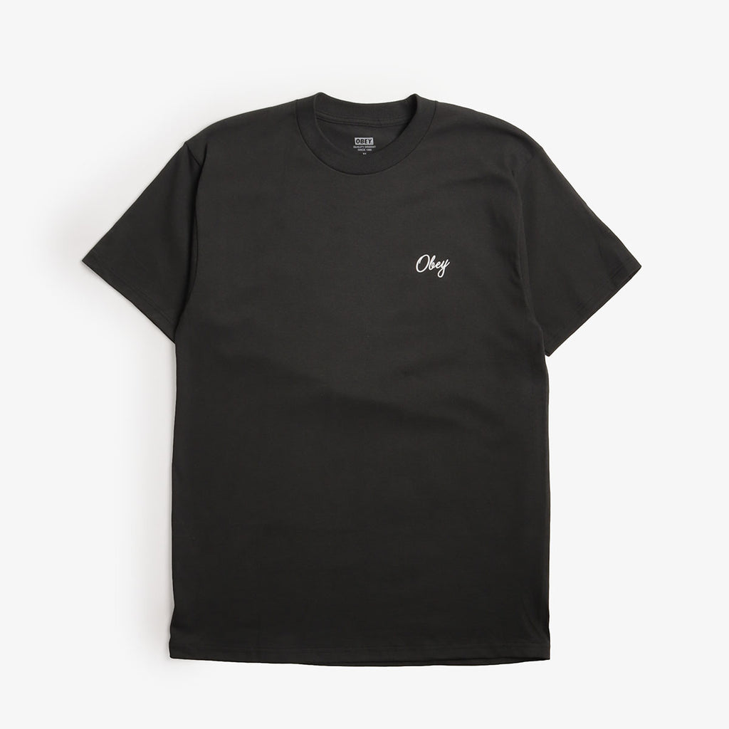 OBEY Paper Rose T-Shirt, Vintage Black, Detail Shot 1