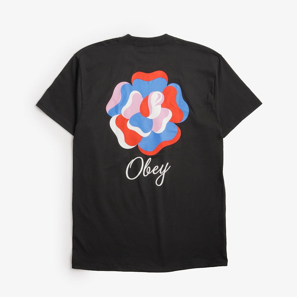 OBEY Paper Rose T-Shirt, Vintage Black, Detail Shot 2