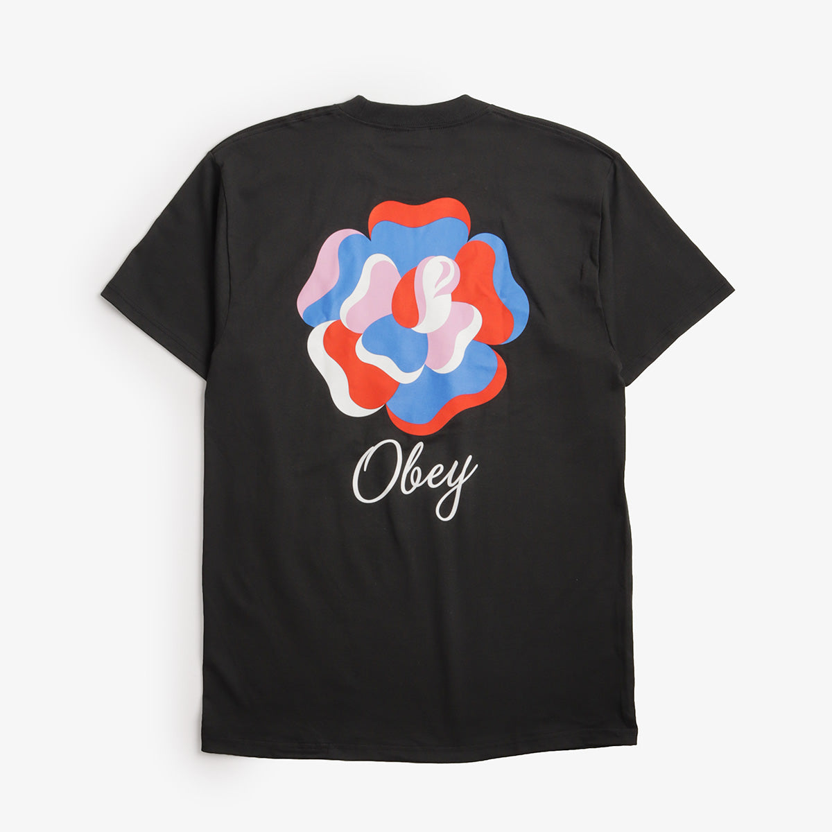main OBEY Paper Rose T-Shirt, Vintage Black, Detail Shot 2
