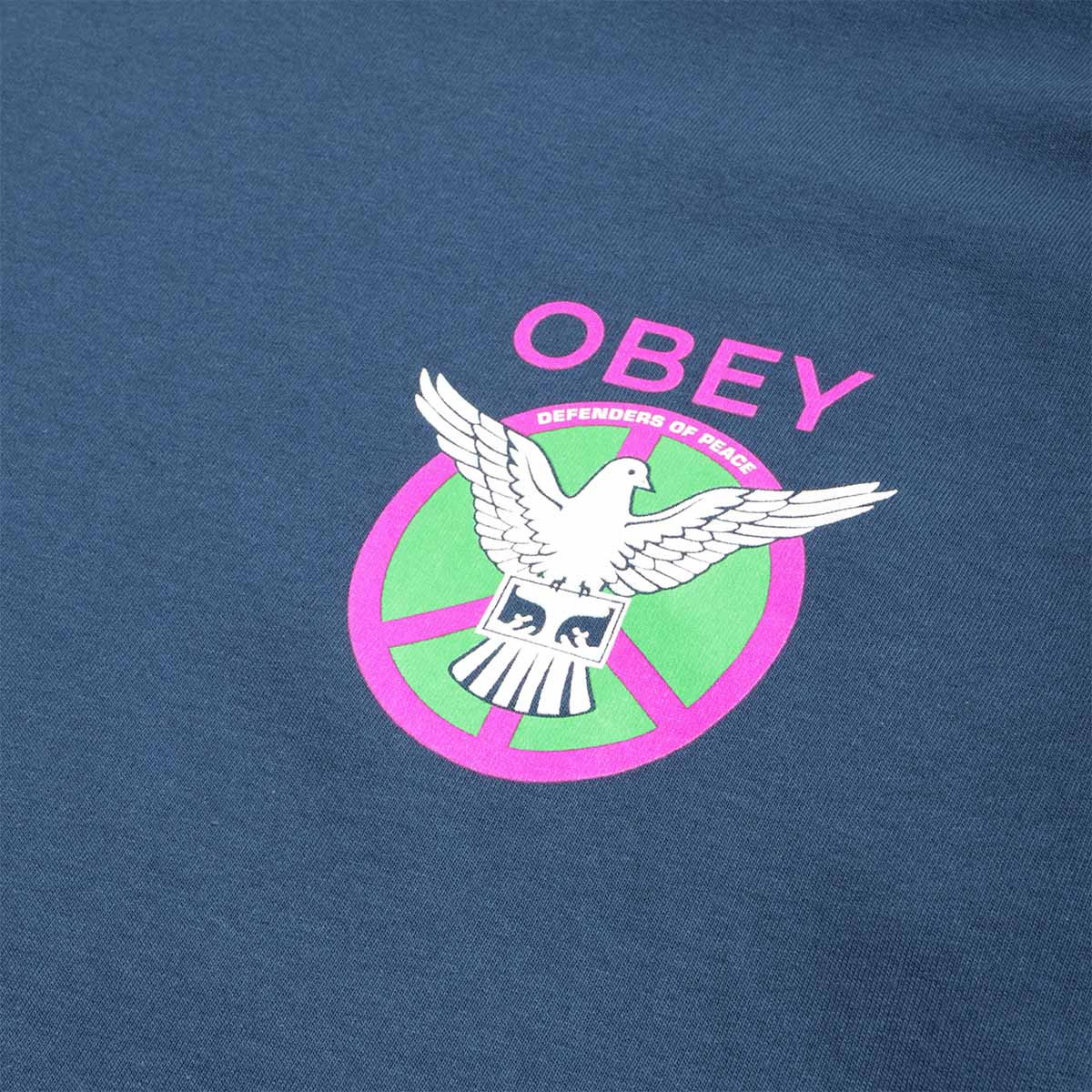 OBEY Peace Defenders T-Shirt, Harbor Blue, Detail Shot 3