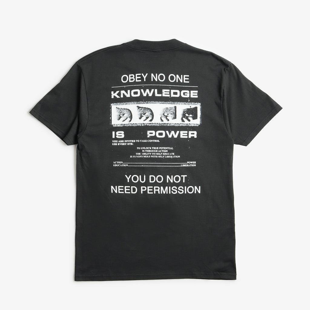 OBEY Permission T-Shirt, Vintage Black, Detail Shot 1
