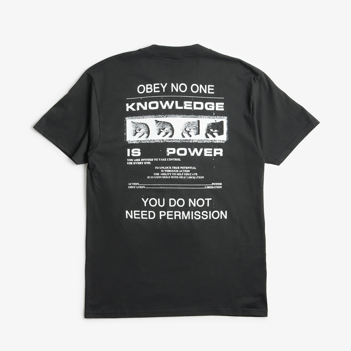 OBEY Permission T-Shirt, Vintage Black, Detail Shot 1