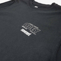 thumbnail OBEY Persistent Movement T-Shirt, Pigment True Vintage Black, Detail Shot 3