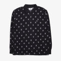 OBEY Pest Jacquard Polo Shirt, Black Multi, Detail Shot 1
