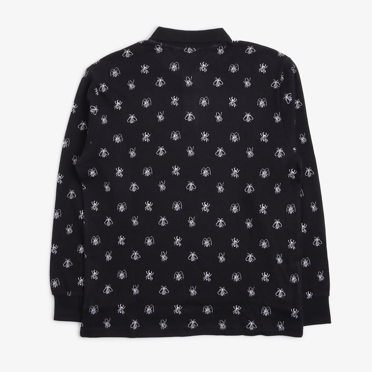 OBEY Pest Jacquard Polo Shirt, Black Multi, Detail Shot 3