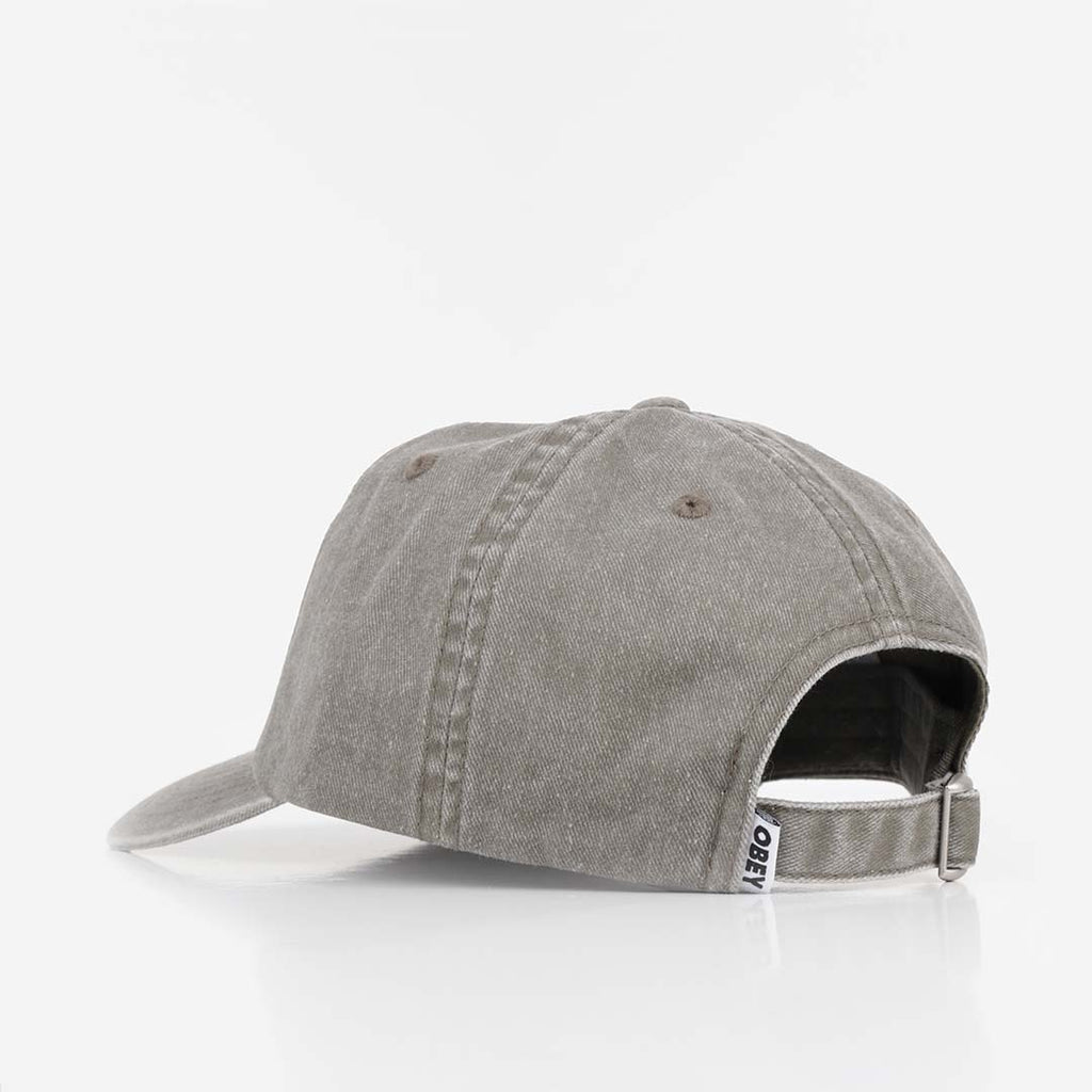 OBEY Pigment Bold 6 Panel Strapback Cap, Pigment Olive, Detail Shot 3