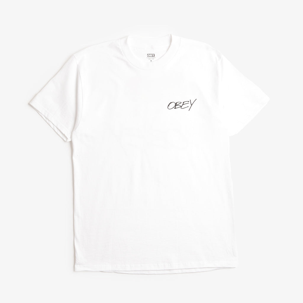 OBEY Poppies T-Shirt, White, Detail Shot 2