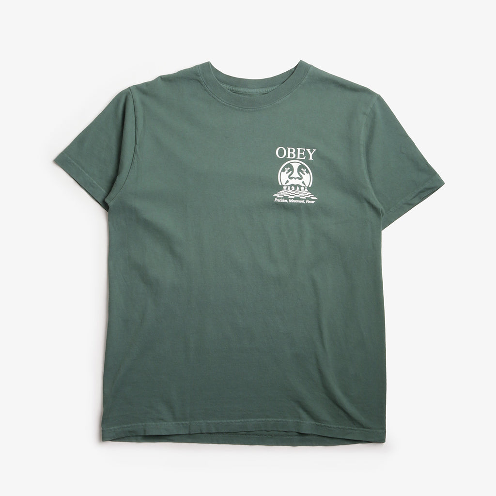 OBEY Precision T-Shirt, Pigment Rainforest, Detail Shot 1