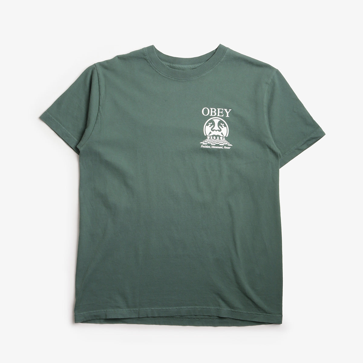 OBEY Precision T-Shirt, Pigment Rainforest, Detail Shot 1
