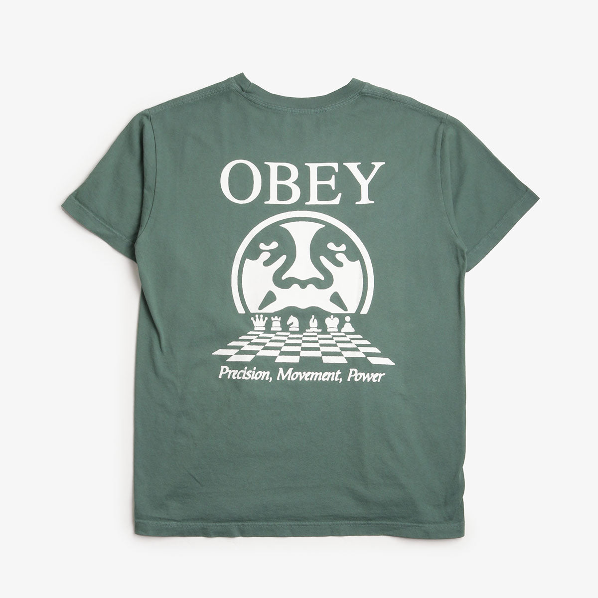 OBEY Precision T-Shirt, Pigment Rainforest, Detail Shot 2