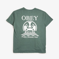 thumbnail OBEY Precision T-Shirt, Pigment Rainforest, Detail Shot 2