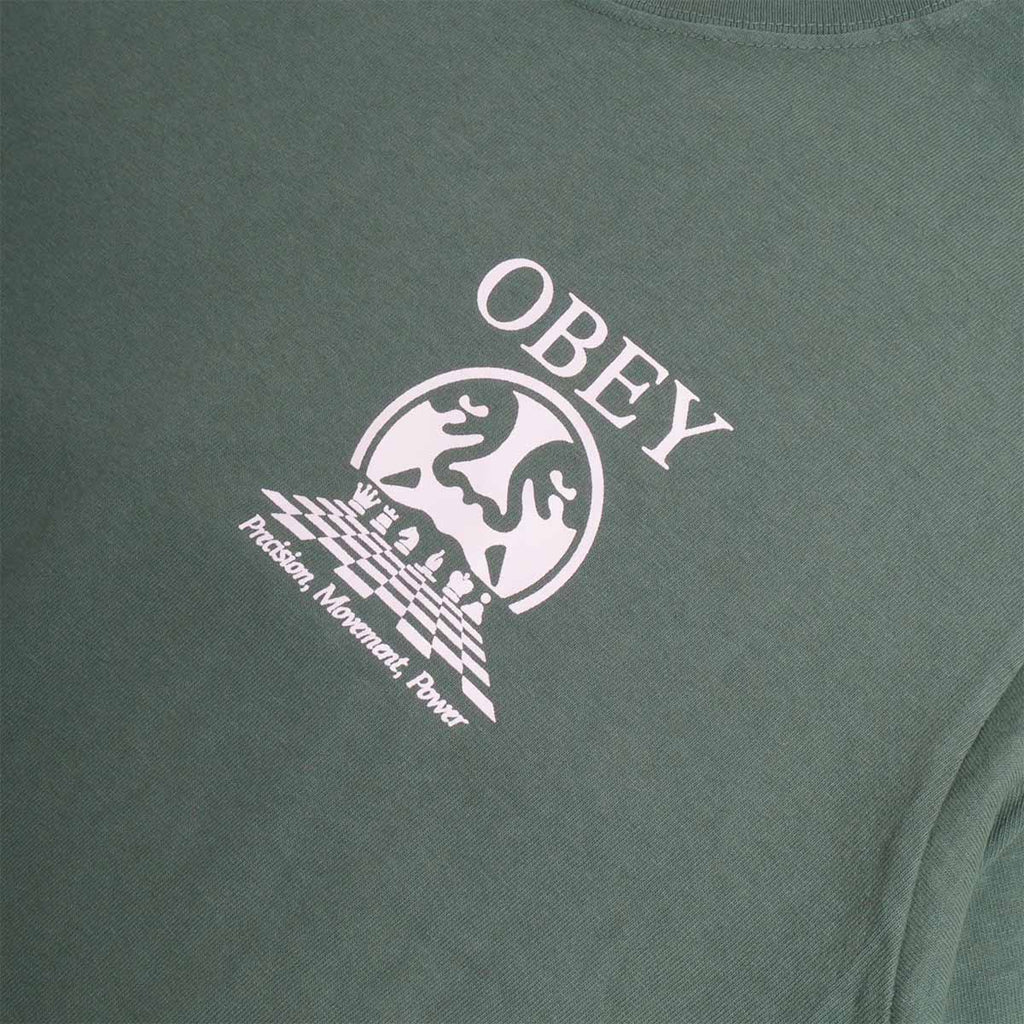 OBEY Precision T-Shirt, Pigment Rainforest, Detail Shot 3