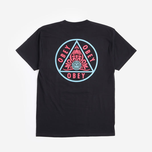 OBEY Pyramid T-Shirt, Black, Detail Shot 1