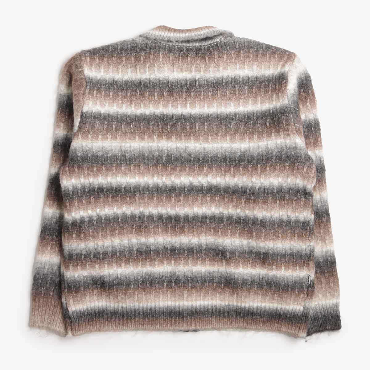 OBEY Reggie Zip Up Cardigan, Black Multi, Detail Shot 6
