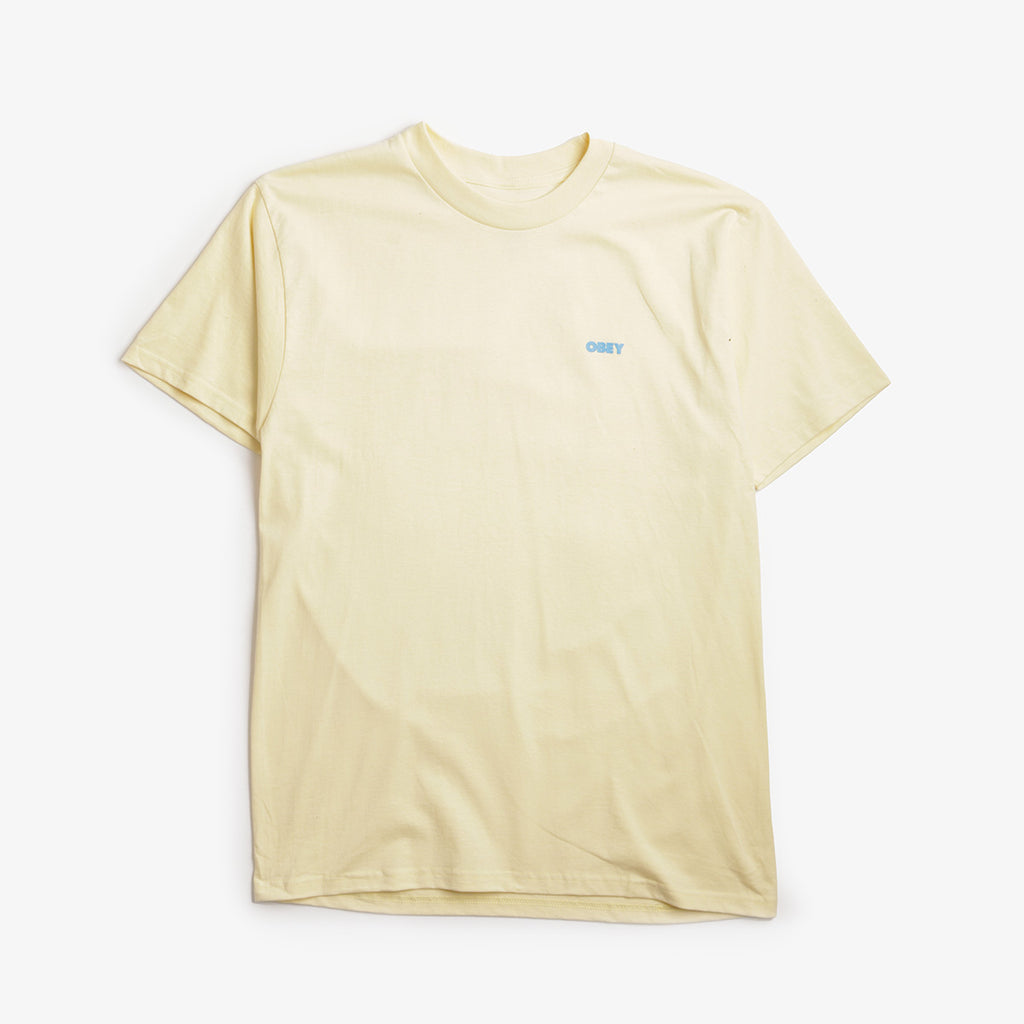 OBEY Sound & Resistance Bird T-Shirt, Pale Yellow, Detail Shot 1