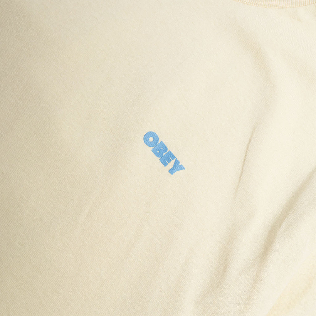 OBEY Sound & Resistance Bird T-Shirt, Pale Yellow, Detail Shot 3