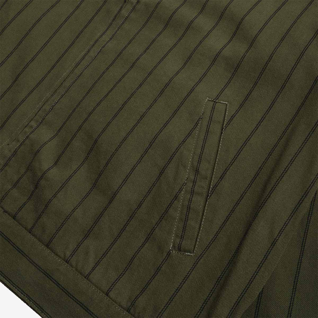OBEY Stripe Zip Up Jacket, Duffle Bag Multi, Detail Shot 2