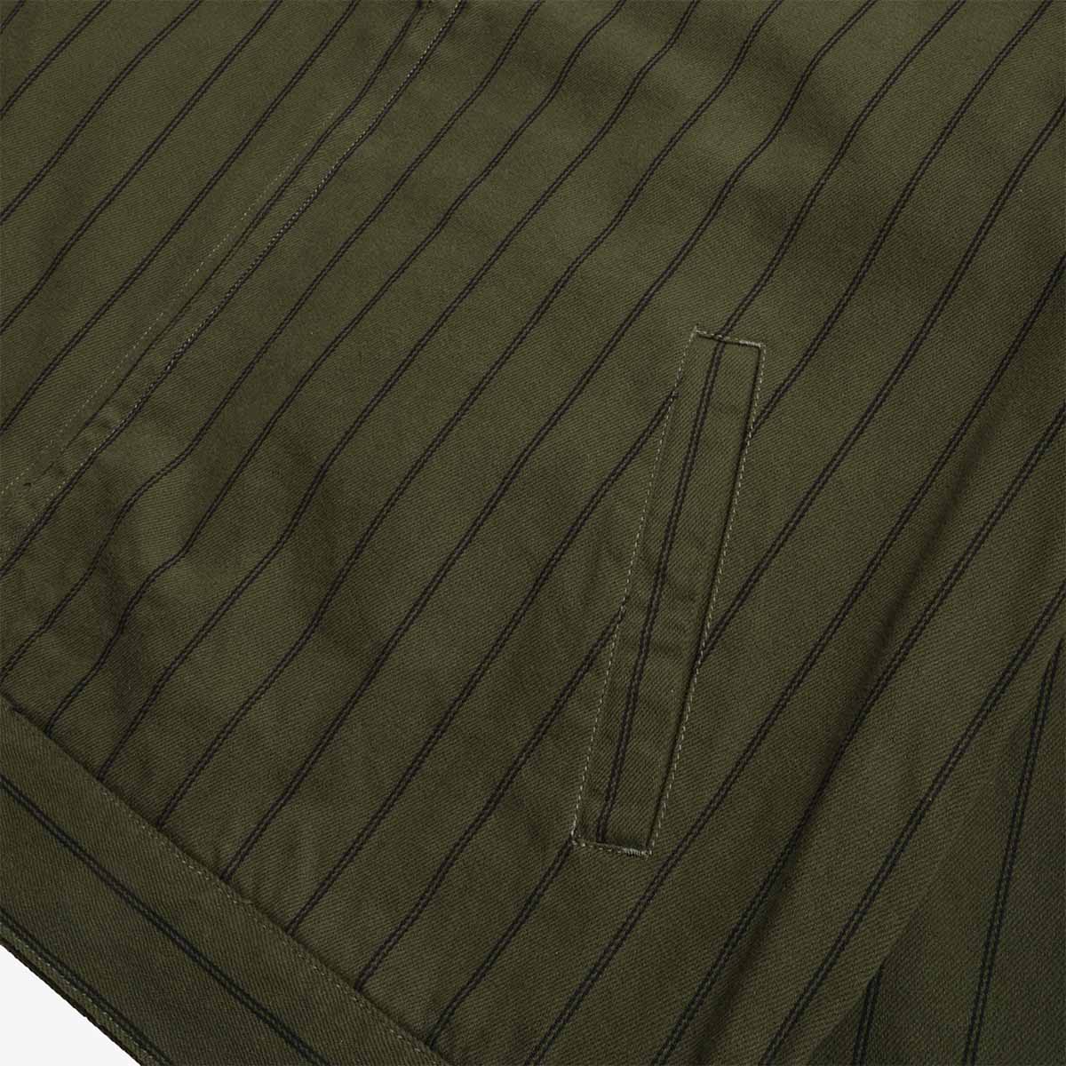 OBEY Stripe Zip Up Jacket, Duffle Bag Multi, Detail Shot 2
