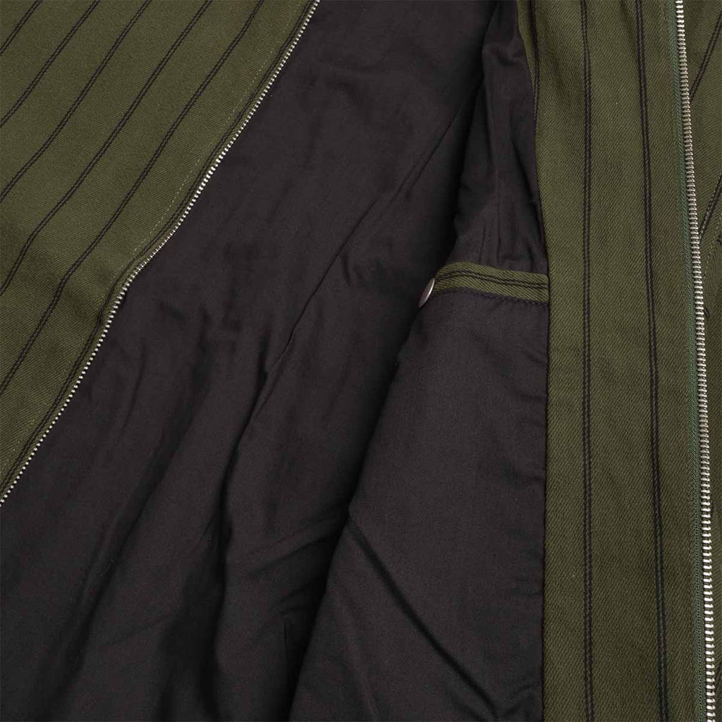 OBEY Stripe Zip Up Jacket, Duffle Bag Multi, Detail Shot 4