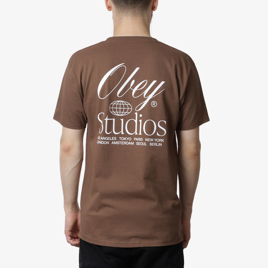 OBEY Studios Worldwide T-Shirt, Silt, Detail Shot 1