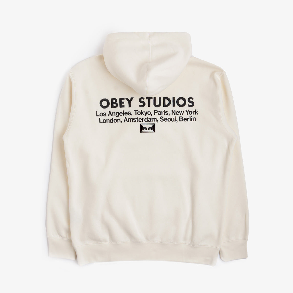 OBEY Studios Hoodie, Unbleached, Detail Shot 6